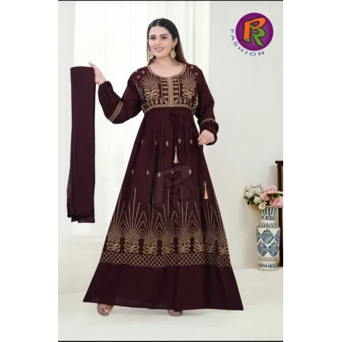 Ladies Dark Wine Gown